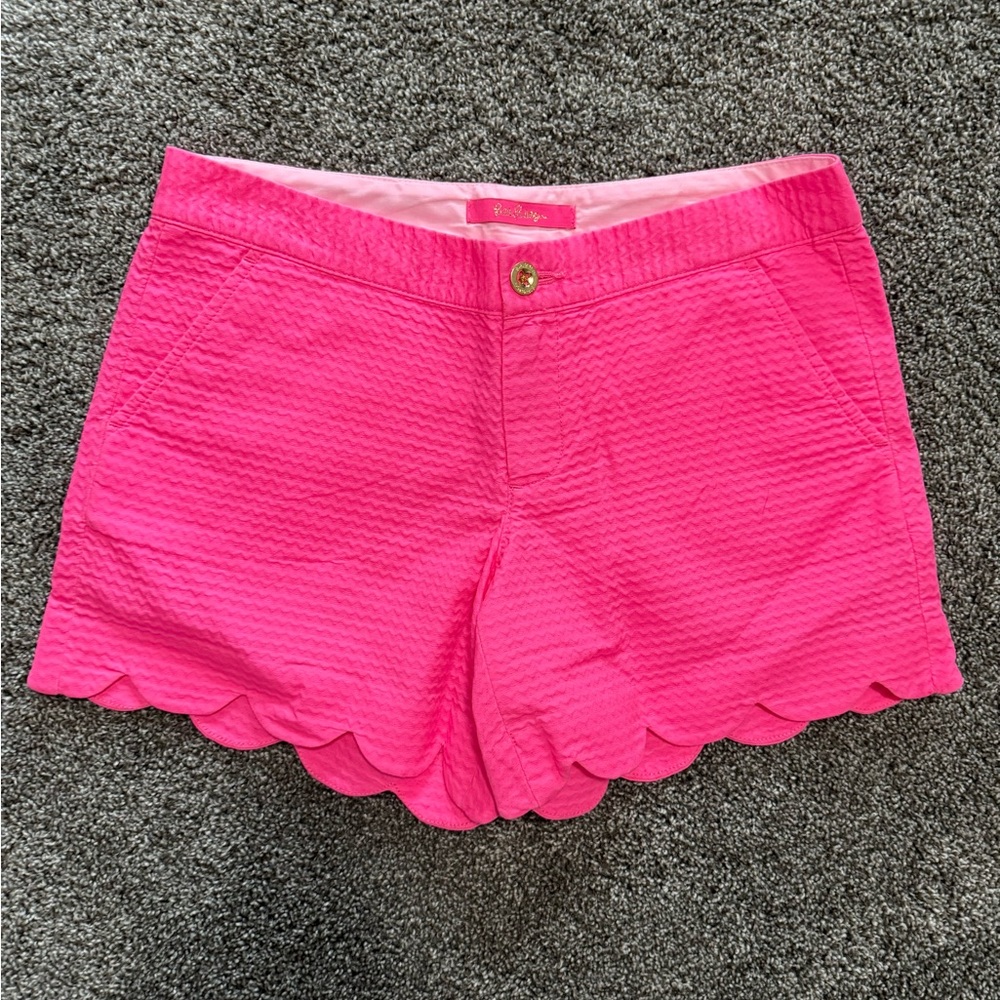 Lilly Pulitzer Hot Pink Scalloped Shorts